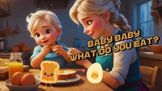 Baby baby what do you eat Song  Yummy Breakfast Time Song For Babies and kids  PoemsPeekaboo [upl. by Cirdet984]