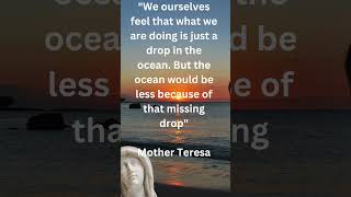 Mother Teresa Life Changing Quote We ourselves feel that what we motherteresaquotes motherterasa [upl. by Aggy700]