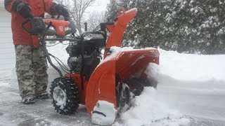 Husqvarna ST224P Snow Blower Review [upl. by Fasano694]