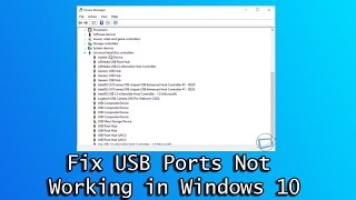 Fix USB Ports Not Working in Windows 10 [upl. by Dlaner5]