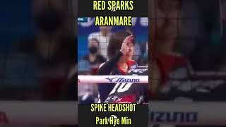 Spike Headshot Park Hye Min Red Sparks vs Aranmare shorts volleyball redsparks [upl. by Beebe]