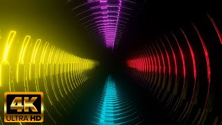 4K ULTRA HIGH Definition Calm Neon Tunnel Screensaver VJ LOOP [upl. by Ettennod]