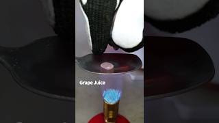 Grape juice Vs Hot Spoon experiment satisfying shorts [upl. by Prudie513]