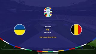 UEFA EURO 2024 Ucrania vs Bélgica Grupo E SIMULACIÓN PES2021 4K [upl. by Tasiana]