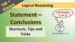 Statement and Conclusion  Tricks amp Shortcuts for Placement tests Job Interviews amp Exams [upl. by Strander]