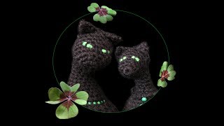 Schwarze Katzen HÄKELN CROCHET Black Cats [upl. by Nonnaihr]