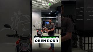 Oben Rorr Electric Bike Review In Just 60 sec [upl. by Akinorev]