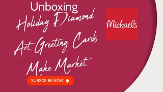 Holiday Christmas Diamond Art Greeting Cards Make Market Michaels Unboxing unboxing [upl. by Analed]