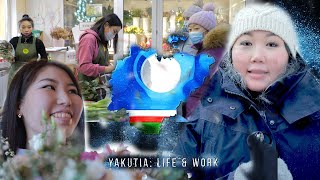 Yakutia Life amp Work  Flowers in 51°F Florist Valentines Day [upl. by Saucy193]