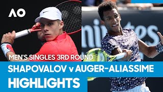 Denis Shapovalov vs Felix AugerAliassime Match Highlights 3R  Australian Open 2021 [upl. by Octavian]