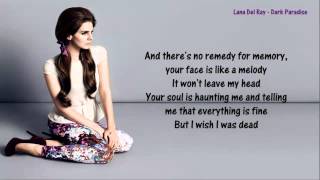 Lana Del Rey  Dark Paradise  Lyrics [upl. by Etac]