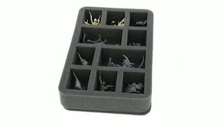 HS050A157 Feldherr foam tray for Tyranids  10 Compartments [upl. by Suirada32]