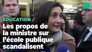 La nouvelle ministre de léducation se justifie davoir scolarisé ses enfants dans le privé [upl. by Akinimod]