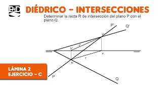 Pag 2C  Intersecciones  Ejercicios de Sistema Diédrico SDOINTL2 [upl. by Toffey]