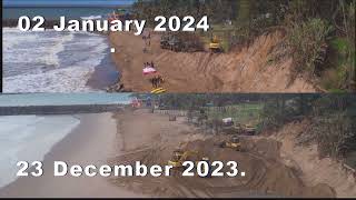 2024 01 03 Alkantstrand new beach comparative video [upl. by Toile]