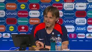 CroaziaItalia 11 Modric si commuove per le bellissime parole di Repice in conferenza stampa [upl. by Ced]