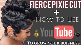 Fierce Pixie Cut  How to Use YouTube to Grow Your Business and Brand  crazyaboutangel  iDESIGN8 [upl. by Arakal]