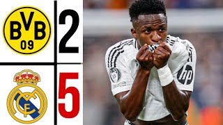 ⚪ Dortmund vs Real Madrid 25 vinicius Jr hattrick Goal EXTENDED HIGHLIGHTS CHAMPIONS LEAGUE 2025 [upl. by Shela]