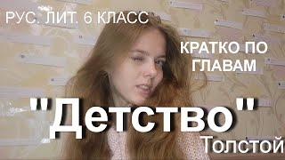 КРАТКО ПО ГЛАВАМ  ДЕТСТВО  Толстой  рус лит 6 класс [upl. by Colombi]