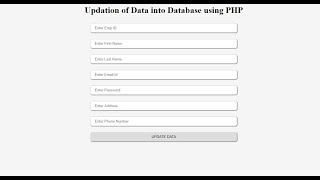 How to updateedit data into database using PHP MySql [upl. by Burdelle]