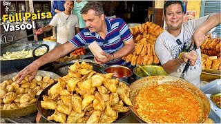 20 Punjabi Street Food India  Amritsari Gold Bhurji Ram Chole Samose [upl. by Joh]