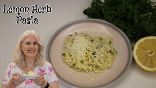 Lemon Herb Pasta Angel Hair Pasta with Lemon Italian Seasoning and Garlic [upl. by Victory]