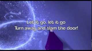 Let It Go from Frozen instrumental karaoke with lyrics [upl. by Essie]