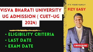 Visva Bharati university ug admission 2024  visvabharatiuniversity cuetug2024 [upl. by Dragde]