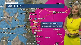 Denver weather quotExtreme fire behaviorquot on Saturday as warning goes in effect [upl. by Suiravad]