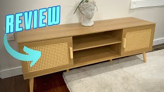 Amazon Furniture Full Review of the SUPERJARE Boho TV Stand for 55 Inch TV [upl. by Norm864]