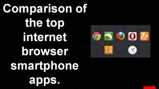 Chrome vs Firefox Opera UC Browser amp Dolphin smartphone internet browser apps comparison [upl. by Eula]