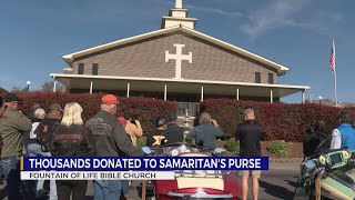 Johnson City church donates 100000 to Samaritans Purse for flood relief [upl. by Simmons]