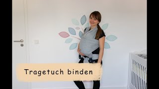 Tragetuch binden Baby  Neugeborenes tragen 👶🏻 [upl. by Barde]