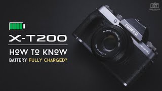 Fujifilm XT200  How to Know Fujifilm XT200 Battery Fully Charged [upl. by Akinirt]