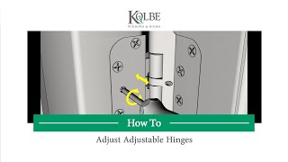 How to Adjust Adjustable Hinges [upl. by Alracal]