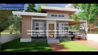 quot2BEDROOM HIGH CEILING BUNGALOW WITH CARPORTquot DESIGNED BY ARTISTIKA STRUKTURA [upl. by Sorac]