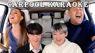 Koreans React To Carpool Karaoke with Ariana Grande [upl. by Anyek491]