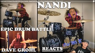 Dave Grohl VS Nandi Bushell EPIC Drum Battle Reaction [upl. by Meedan924]