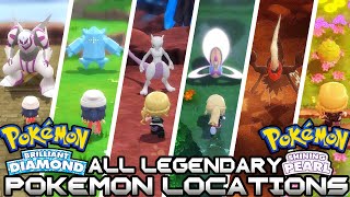 All Legendary Pokémon Locations in Pokémon Brilliant Diamond amp Shining Pearl [upl. by Riebling718]