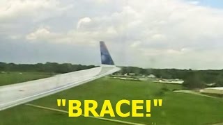 ONBOARD Emergency Landing Delta Connection CRJ200 in AkronCanton Landing Gear [upl. by Verna]