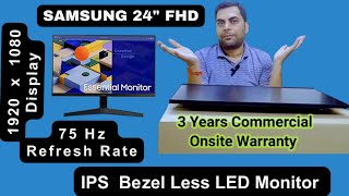 Samsung 24quot FHD Gaming Monitor IPS 75 Hz Bezel Less Design techgaurang [upl. by Ainitsirc253]