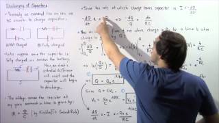 RC Circuits and Discharging Capacitors with Equation Derivations [upl. by Cown440]