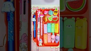 Filling Platter With Stationery ASMR 💜🖍schoolsupplies [upl. by Modern]