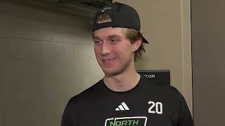 UND Hockey  Minnesota Duluth Postgame  11824 [upl. by Enomed]