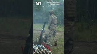 VOLUME WARNING Watch soldiers rattle off mortar rounds during training exercise [upl. by Flannery669]