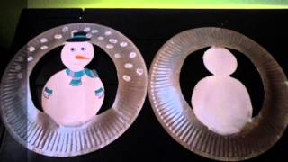 Bonhomme de neige avec assiette en carton [upl. by Lemaj286]