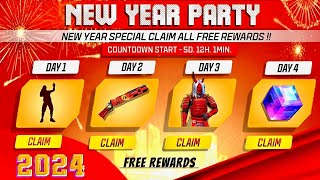 NEW YEAR EVENTS 2024  FREE FIRE NEW EVENTS  NEW EVENTS AND UPDATES FF [upl. by Suidaht]