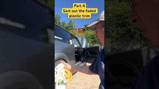 Restore your faded car exterior body trim part 4  Easy guide to cleaning your car without a machine [upl. by Eldwin]