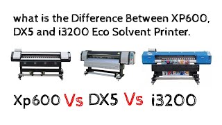 Difference between Xp600 DX5 and i3200 Eco Solvent Printer  Xp600 vs DX5 vs i3200 Eco Solvent [upl. by Yrod]