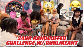 24HR handcuffed CHALLENGE WRUNLIKEANT🤦🏽‍♀️ [upl. by Saihtam]